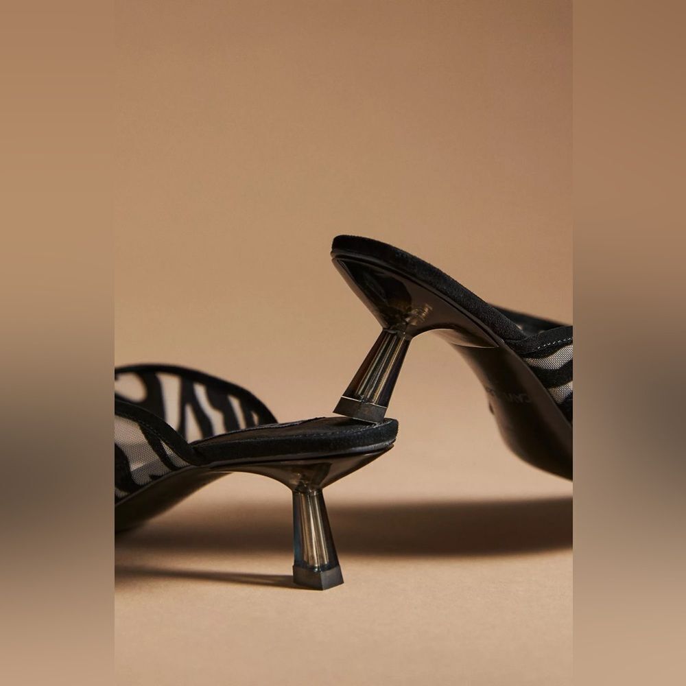 NEW Anthropologie CAVERLEY SAFARI KITTEN HEEL MULES - Picture 4 of 9
